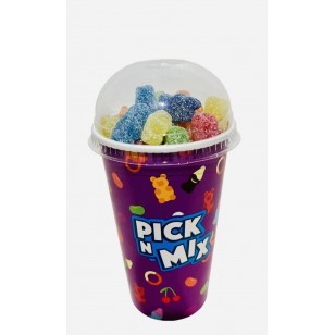 Sweet Assorted Fizzy Pick N Mix Cups 350g Purple Candy Retro Party Treats 6 Cups Suitable For Vegetarians Sweet Assorted Fizzy Pick N Mix Cups 350g Purple Candy Retro Party Treats 6 Cups Suitable For Vegetarians